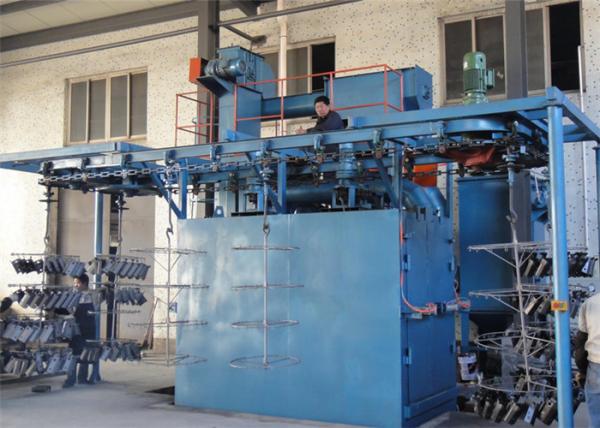 Overhead Chain Continuous Hanger Type Shot Blasting Machine For Heat Treated