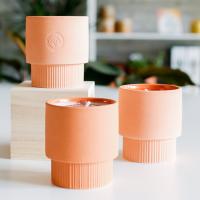 China Matte Terracotta Ceramic Candle Jar For Restaurant Hotel Decoration OEM on sale