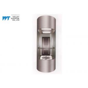 China Semi Circular Commercial Glass Elevators , Standard Configuration Machine Room Less Lift supplier