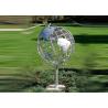China Decorative Stainless Steel Sculpture With Semi - Meridian Globe Shape wholesale