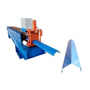 China Hydraulic Cutter Ridge Cap Roll Forming Machine For Hard Chrome Plating Rollers Roofing supplier