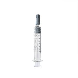 China Reusable Sterile Luer Lock Glass Syringe 2.25ml For Hemp CBD Oil supplier