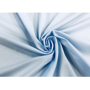 130GSM 100% Polyester Shirt Fabric With Stretch Workers Light Blue Color
