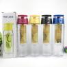 China 800 ml 700 ml Capa superior de plástico para infusión de frutas Botella de agua Tritán Botella de jugo de frutas de plástico con cartucho de infusión Extremadamente resistente a los impactos wholesale