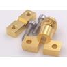 China 40GHz 2.92mm Female End Launch Connector Gold Plated With Block For PCB Test wholesale