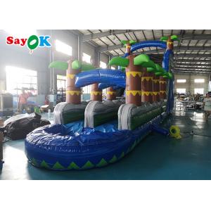 Giant Bouncy Slide OEM Funny Blow Up Palm Tree Water Slide Inflatable Jumpers Inflatable Bounce House With Slide