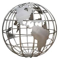 TUV Certified Mirror Polished Stainless Steel Sculpture Big Globe Statue OEM Service