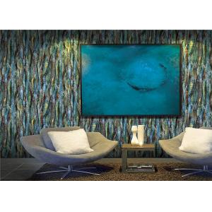 Fashionable Blue Modern 3d Wall Covering / Wallpaper For Wall Decoration