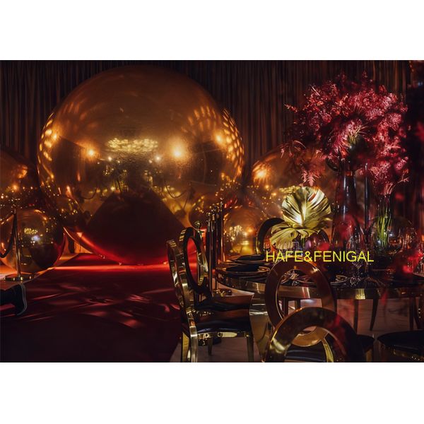 Durable PVC 2-Layer Golden Mirror Balloons For Event Planners And DIY Decorators