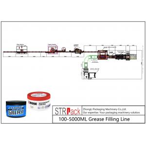 China 100 - 5000ml Liquid Soap Filling Machine Grease Filling Line 0.6 - 0.8MPa Working Gas Source supplier