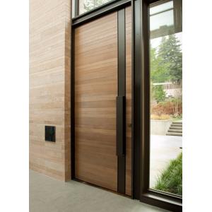 Natural Veneer Interior Wooden Sliding Doors 210cm Sliding Wood Door For Bedroom