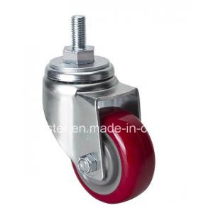 China Medium Duty 3 130kg Load Capacity Red TPU Swivel Caster for Heavy Duty Applications supplier