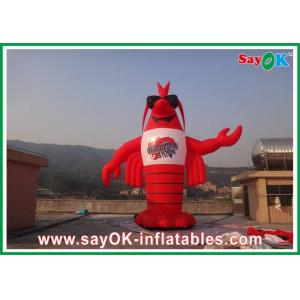 China Large Inflatable Characters Red H3 - 8m PVC Inflatable Lobster  Custom Giant For Exhibitions supplier