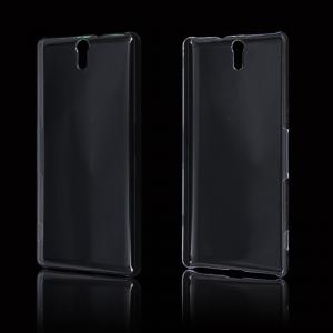 Clear crystal hard soft TPU back case cover for Sony C5