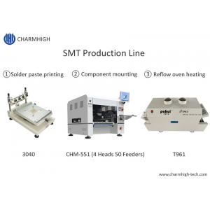 China High Precision Small SMT Production Line 3040 Stencil Printer CHM-551 SMT Chip Mounter Reflow Oven T961 supplier