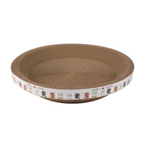 Cat Scratcher Bowl Bed Corrugated Cardboard Lounge Pad For Cats To Scratch Rest