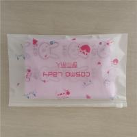 China Custom Logo Clothing Packaging Zipper Bag For Reusable Frosted Garment Plastic on sale