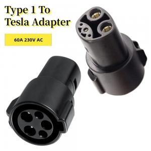 AC Single Phase 60A EV Charging Connectors J1772 To Tesla Adapters For Electric Vehicles Chargers