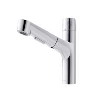 China 197mm Width Pull Out Bathroom Basin Faucet With Dual Function Spray on sale
