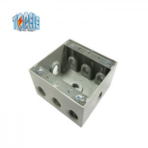 IP65 3/4 Inch Threaded Outlets Two Gang Weatherproof Box