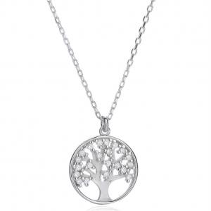 China 10 Gram 0.02m Tree Of Life Pendant Necklace Wedding 5A Cubic Zirconia Necklace supplier