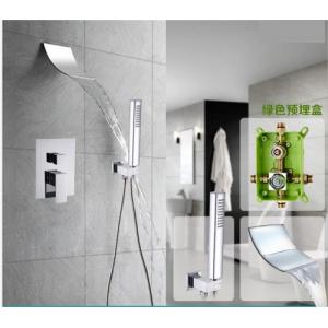 Space Saving Waterfall Shower Faucet , Shower Faucet Set With Hand Shower Spray