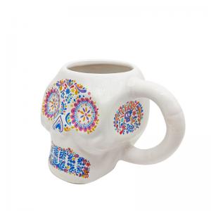 China Creative Skull Mugs Halloween Ghost Festival Gifts Tiki Mugs 3D  Cocktail Mugs with Handle North American Cups supplier