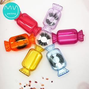 China Custom Logo Candy Themed Lash Boxes for Mink Lashes Empty Private Label Clear Acrylic supplier