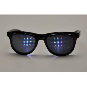 Plastic Double Diffraction Glasses , Flip Up Sunglasses For Festival