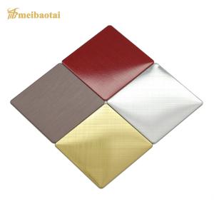 China 0.75mm Thickness Stainless Steel Sheet Red Color Hairline Brushed Decorative Rice Cooker supplier