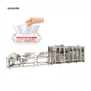 7.5 KW Automatic Wet Floor Wipes Making Packing Machine With Servo Control 8 Sets Wetting Head