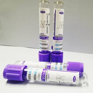 China 13*75mm K3 EDTA Blood Collection Tube Lavender Top Vacuum supplier