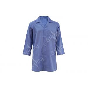 Striped Antastic Mens Long Work Coat , Custom Embroidered Work Shirts