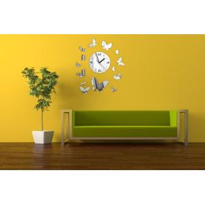 China Modern Butterfly Design Acrylic Decorative Wall Clock with Various Colors wholesale