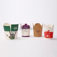 customized 8oz 16oz 26oz 32oz disposable pasta box PE coated taka away paper food container for noodles french fries