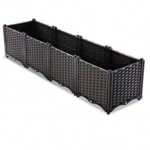 Restaurants Patio Plastic Garden Planter Box 160*40*37cm Logo Customized