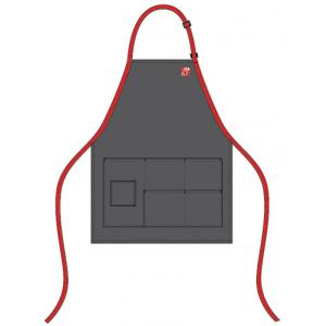 Red Waist Ties Water Resistant Apron With Two Pocket In Front Custom Size