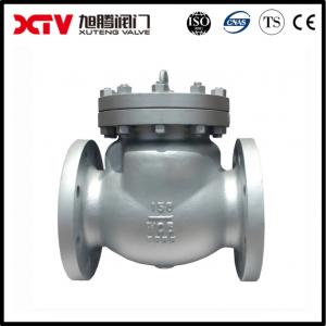 China Carbon Steel Double Flanged Hard Metal Seat Swing Check Valve GB/T 12221 Face To Face supplier