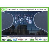 China p6.25 Soft Transparent Flexible Led Screen , SMD Glass Wall Screen Nova System on sale