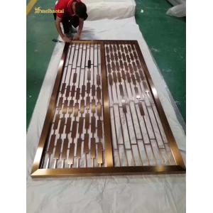 Pvd Color Mirror Finish Stainless Steel Room Divider Hotel Decoration