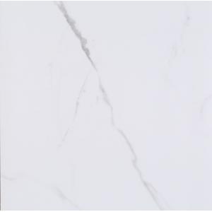 Artificial Marble Effect Kitchen Floor Tiles 24"X 24" Size Luxury Carrara White Color 600x600mm Size