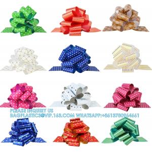 Easter Gift Wrap Pull Bows, Large 6 Inch Assorted Gift Pull Bows, For Gift Basket, Gift Bag Box Wrapping Decor