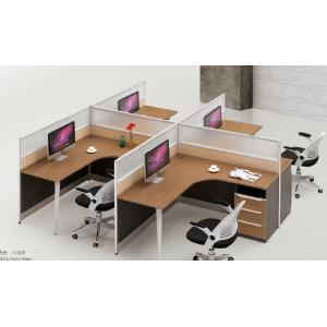 China modern 4 seater office glass panel workstation furniture supplier