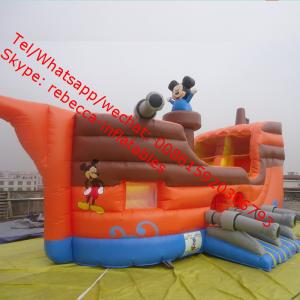 water slide giant inflatable pirate ship water slide