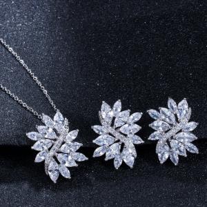 Silver Color Necklace Chains English Letter Alphabet Neck Pendants Women CZ Necklace Party Jewelry