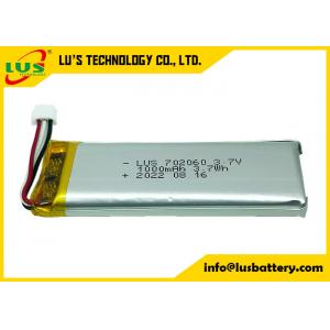 High Temperature Li Poly Battery 3.7V LP702060 1000mah Lithium Ion Battery For Car Tracker