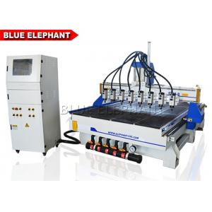 Professional Multi - Head CNC Router 3d Glass Engraving Machine 8 Function Buttons