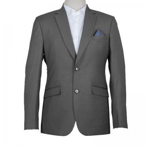 Custom Men'S Terry Rayon Fabric Notch Lapel Collar Blazer Solid Formal Wear Coat Suit With Two Button Opening For Party