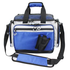 China Saltwater Resistant Fishing Tackle Bags Blue Fishing Tackle Storage Bags supplier