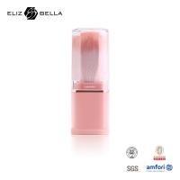 China Retractable Brush Makeup Powder Brush Pink Plastic Handle 100% Synthetic Hair Plastic Handle,OEM Orders welcome on sale